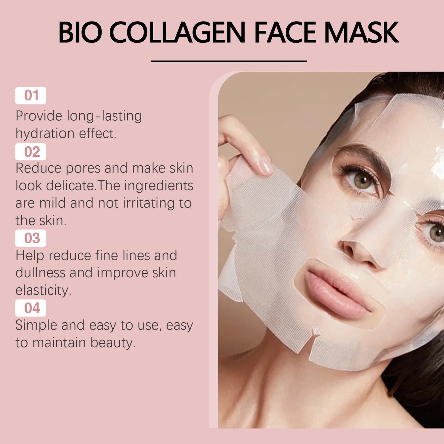 Bio-Collagen Real Deep Mask – Colágeno, Ácido Hialurónico y Vitamina E