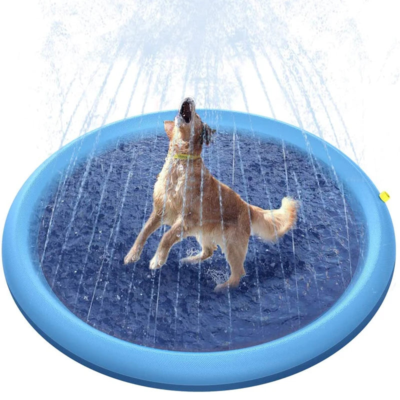 Piscina Inflable para Mascotas con Rociador