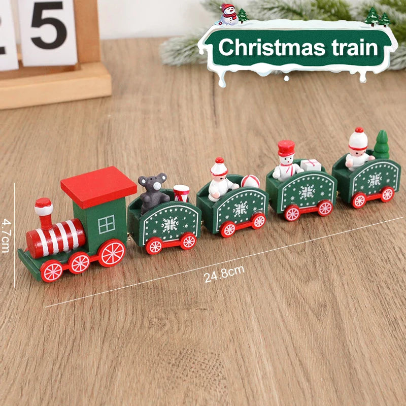 Tren Navideño de Madera - Decoración de Navidad - Bazar Urbano