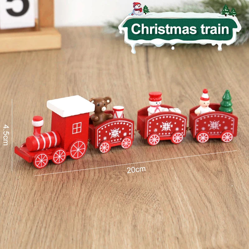 Tren Navideño de Madera - Decoración de Navidad - Bazar Urbano