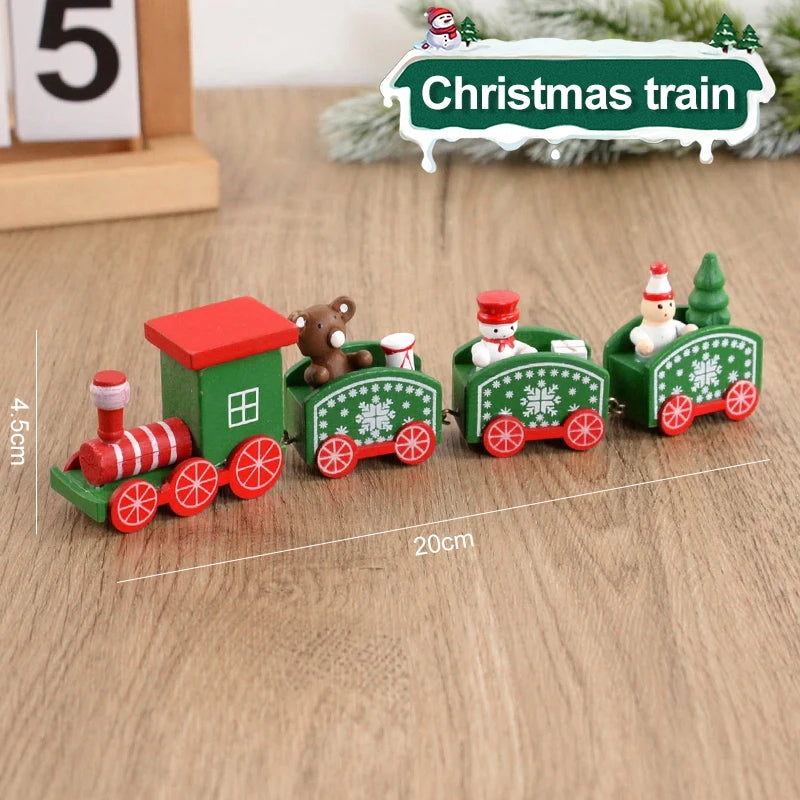 Tren Navideño de Madera - Decoración de Navidad - Bazar Urbano