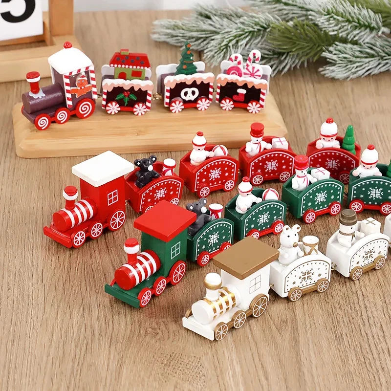 Tren Navideño de Madera - Decoración de Navidad - Bazar Urbano