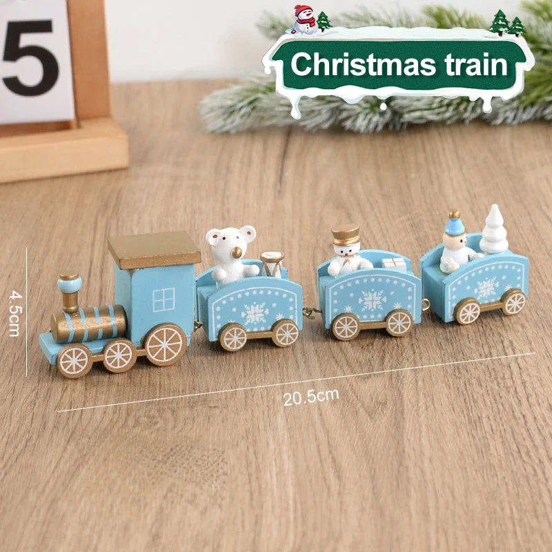 Tren Navideño de Madera - Decoración de Navidad - Bazar Urbano