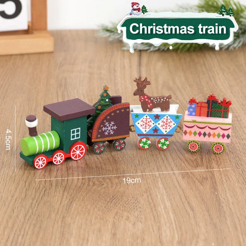 Tren Navideño de Madera - Decoración de Navidad - Bazar Urbano