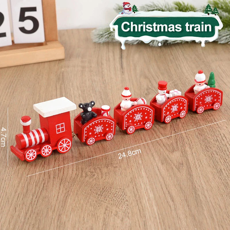 Tren Navideño de Madera - Decoración de Navidad - Bazar Urbano