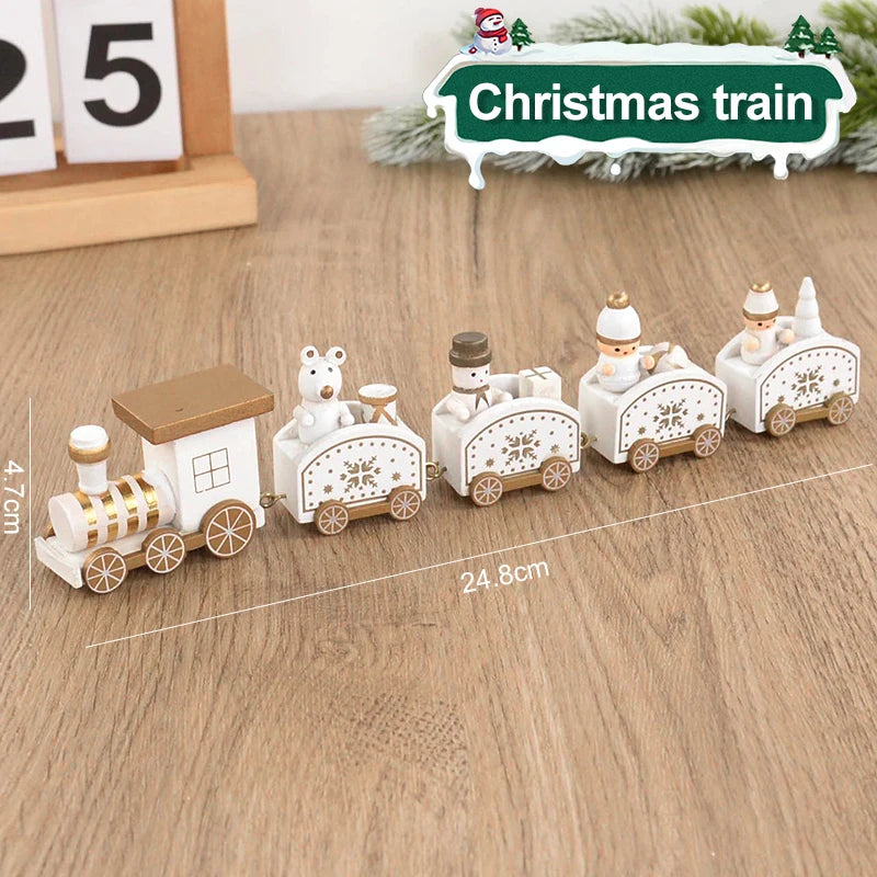 Tren Navideño de Madera - Decoración de Navidad - Bazar Urbano