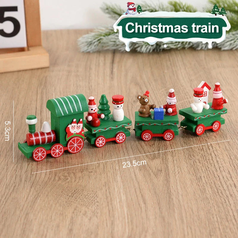 Tren Navideño de Madera - Decoración de Navidad - Bazar Urbano