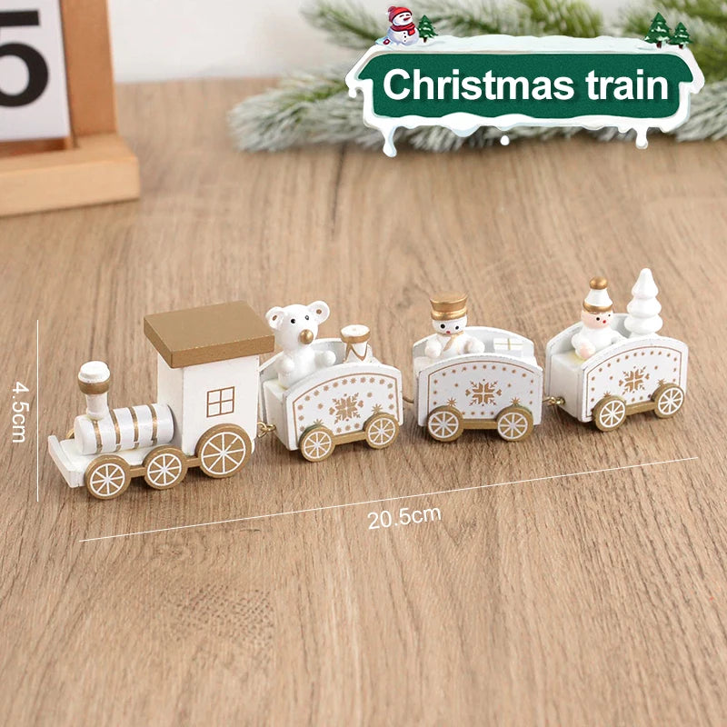 Tren Navideño de Madera - Decoración de Navidad - Bazar Urbano